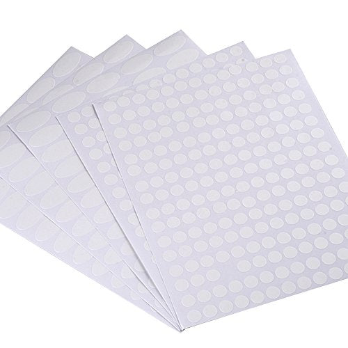 Mudder 325 Pieces Essential Oil Label Bottle Stickers White Waterproof Labels Oval-shaped and Round Oils Stickers with Marker Pen()