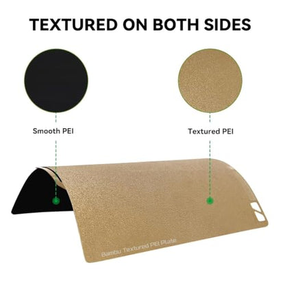 Bamboo Original Dual-Sided Textured/Smooth PEI Build Plate 257x257mm - color: Dual-Sided Textured/Smooth PEI