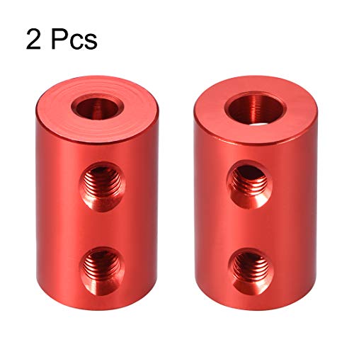 uxcell 4mm to 5mm Bore Rigid Coupling Set Screw L20XD12 Aluminum Alloy,Shaft Coupler Connector for RC Airplane Boat, Motor Accessories,Red,2pcs - size: 4mm to 5mm