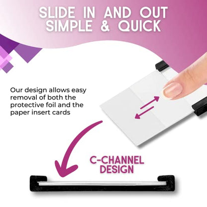 Availey 60 Pack Magnetic 'C' Channel Label Holders for Metal Racks and Shelves with Protective Films and Replacement Strips 4" x 0.75" - size: Magnetic Label Holders 4x0.75 inch