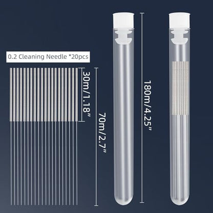 3D Printer Nozzle Cleaning Kit: 20Pcs 0.2mm Nozzle Cleaner, by 5APLUSREPRAP - size: 0.2mm