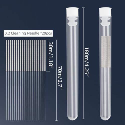 3D Printer Nozzle Cleaning Kit: 20Pcs 0.2mm Nozzle Cleaner, by 5APLUSREPRAP - size: 0.2mm