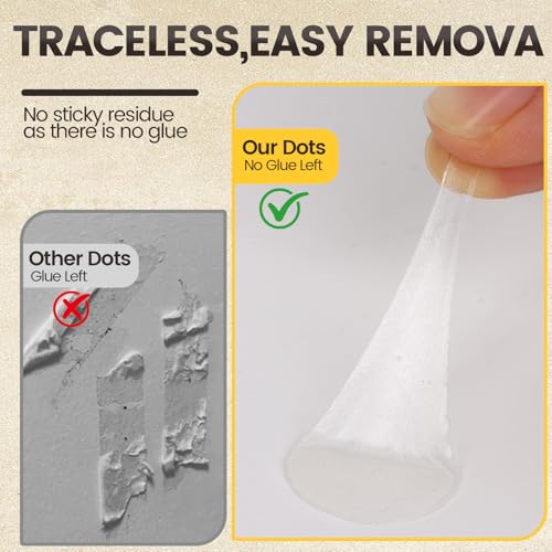 150pcs Double Sided Sticky dots -Easy to Peel Clear Double Sided Mounting Putty Stick Tack Strong Glue dots for Balloons, Hanging Pictures & Posters