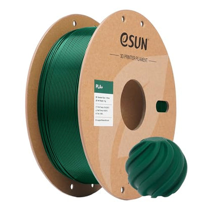 eSUN PLA+ Filament 1.75mm, 3D Printer Filament PLA Plus, Dimensional Accuracy +/- 0.03mm, 1KG Spool (2.2 LBS) 3D Printing Filament for 3D Printers, Pine Green - color: R-pine Green, size: 1KG