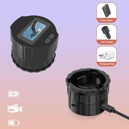 64GB Digital Eyepiece Telescope Camera: 2K HD Video Recording & WiFi Telescope Microscope Accessory, 25-50mm Eyepiece Adapter, Screen Support, App Control, Perfect for Astrophotography, Birds Watching