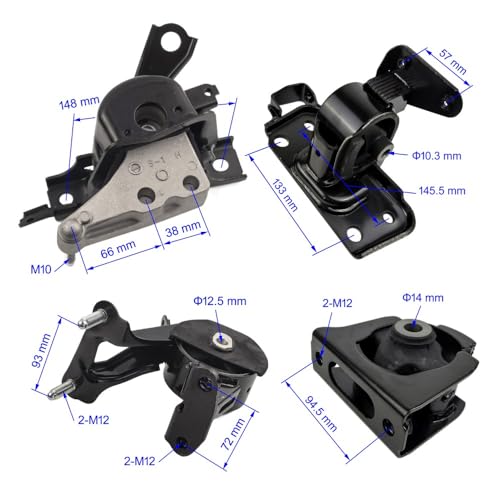 4PCS Engine Motor & Trans Mount Set Compatible with 2009 2010 2011 2012 for RAV4 2.5L 4WD with Automatic Transmission Mount for A62064 A62038 A72006 A62050 - size: 2009-2012 RAV4 2.5L 4WD