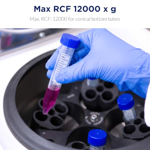 Conical Centrifuge Tubes 15mL, 50 Pcs Sterile Test Tubes with Screw Cap - size: 15mL