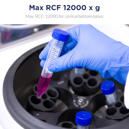 Conical Centrifuge Tubes 15mL, 50 Pcs Sterile Test Tubes with Screw Cap - size: 15mL