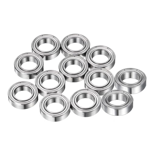 uxcell 12Pcs MR148 Small Bearing, 8mm ID 14mm OD 4mm Width Double Shielded Deep Groove Ball Bearings for Electric Motor Skateboards 3D Printer, (ABEC 5) - size: MR148