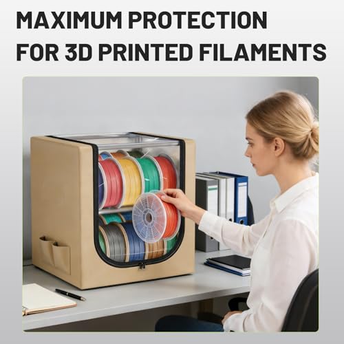 2-Tier 3D Filament Dry Storage Box 20 Rolls of Filaments Cover