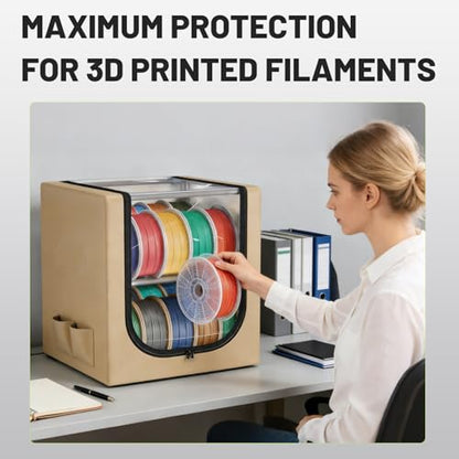 2-Tier 3D Filament Dry Storage Box 20 Rolls of Filaments Cover