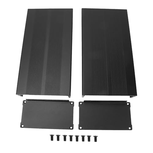 Dioche Aluminum Cooling Box, Project Enclosure for Electronic DIY, 55 x 106 x 200mm, Good Heat Dissipation and Electromagnetic Shielding, Custom Enclosures for Controllers, ((Sand Black