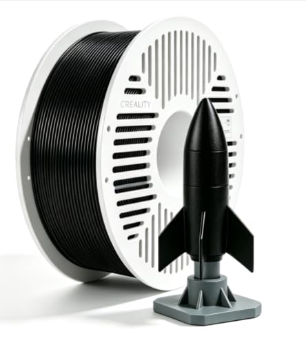 Creality Hyper PLA Reusable-Spool Filament, Black, 1-Pack, 1KG - color: Black, size: With Spool