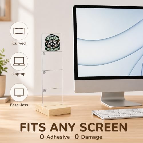 Raccoon Memo Board Motivational Acrylic Monitor Memo Board - color: It's Called Trash Can Not Trash Cannot