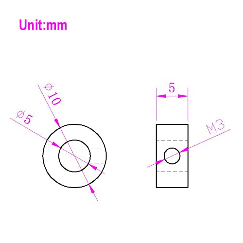 10 Pcs 5mm Shaft Lock Collar T5 Lead Screw for CNC Parts - style: 5mm-Silver