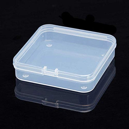 Gebildet 18 Pack Mini Clear Plastic Bead Storage Containers Box Case with lid for Pills,Tiny Bead,and Other Small Items - size: 6.8×5.2×1.1cm