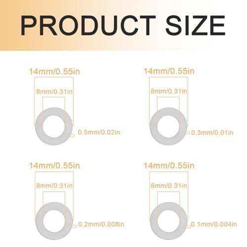M8 x 14mm 304 Stainless Steel Precision Spacers - size: M8X14