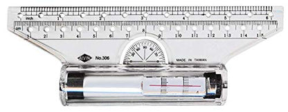 Alvin Rolling Parallel Ruler, 6 Inch, Model 306, Multipurpose Imperial and Metric Rolling Ruler for Students, Artists, and Designers, Ideal for Drawing Parallel Lines, Curves and Arcs - 6 Inches - size: 6" inch Rolling Ruler