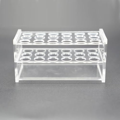 1 Pcs Acrylic Test Tube Rack, 18 Holes for 10/15mL Tubes, 17mm Diameter - size: 17mm