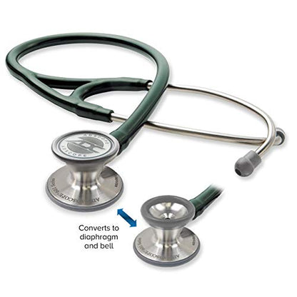 ADC Adscope 601 Convertible Cardiology Stethoscope, AFD Tunable Technology - color: Dark Green