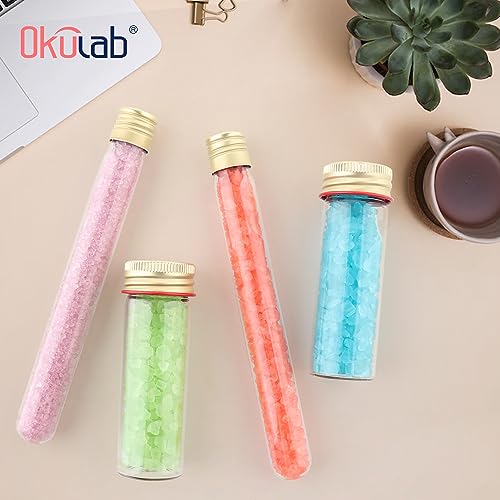 20 PCS 25ML Clear Clear Glass Test Tubes with Screw Caps, 28mm Diameter x 85mm Length Glass Test Tube for Scientific Plants, TTG25B20 - style: 20PCS of 28x85mm (25ml)