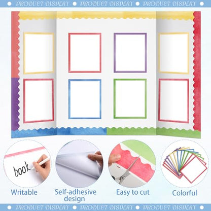 90 Pcs Science Fair Board Supplies Trifold Poster Boards, Watercolors - color: Watercolors