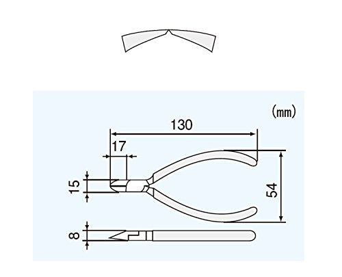 ENGINEER NK-15 Engineer Strong Nipper, Single Edge, Round 5.1 inches (130 mm) - size: 130mm