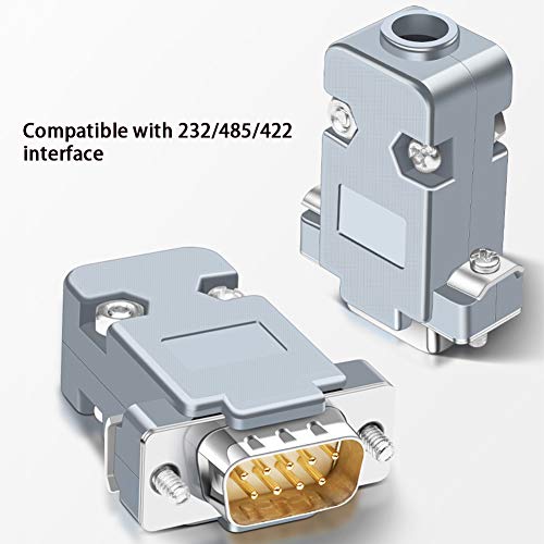 DB9 20 Sets Solder Gold Plated Joints Connector 9PIN RS232 Adapter - style: DB9 Gold-plated Pin