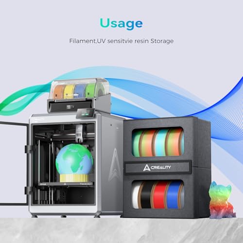 Creality 3D Printer Filament Storage, 10kg Capacity Storage Box, 3D Filament Dryer with Magnetic Closure, Moisture-Proof & Damp-Proof, Large Capacity Rack & Resin Sealed Dust Cover, Easy Access - color: 10kg Capacity Storage Box
