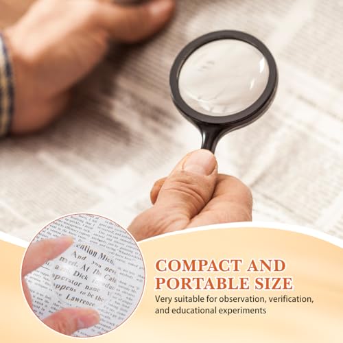 ULTECHNOVO Magnifying Glass Lenses Set 1.65 in Double Convex Lens 47X Portable Reading Magnifier for Seniors Jewelry Watch Map and Computer Repair