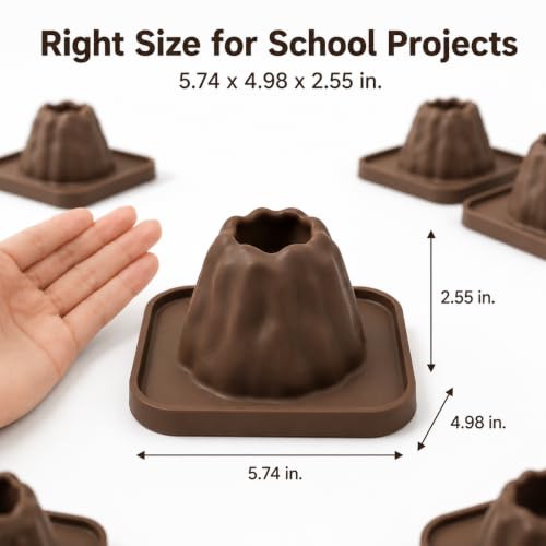 jarbins 10Pcs Volcanic Model School Figure Model Experiment for Volcano Science Kit Volcano Eruption Toy DIY Demonstration Props