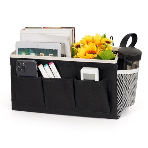 Bedside Caddy Bedside Storage Bag for Headboards/Bunk Bed - color: 1PC New Black