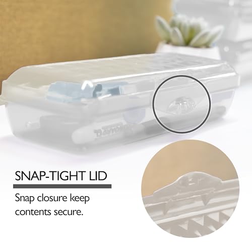 BAZIC PRODUCTS LUCENT Clear Pencil Box, Snap-Latch Lid, 4-Pack - size: 8 x 3 3/8 x 1 7/8 in