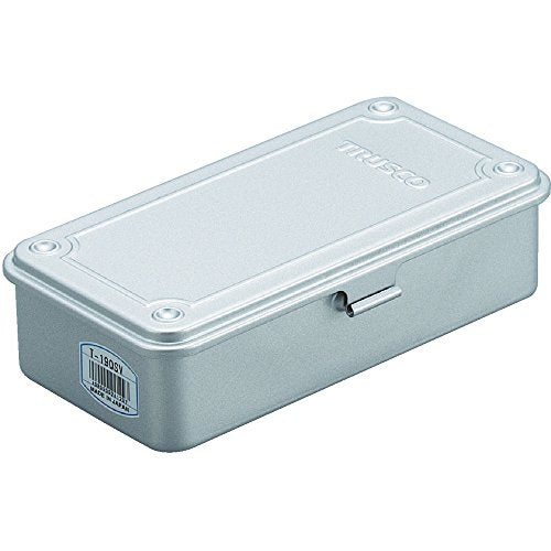 TRUSCO T-190SV Trunk Type Tool Box, Silver, 7.0 x 4.3 x 2.2 inches (203 x 109 x 56 mm) - color: Silver, size: L