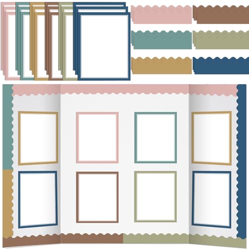 90 Pcs Science Fair Board Supplies Trifold Poster Boards, Morandi - color: Morandi