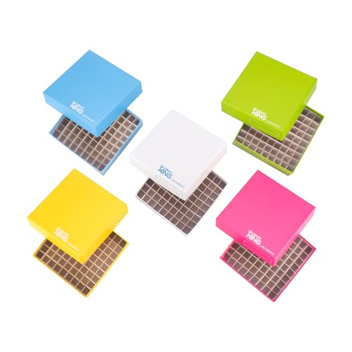 81-well Cryo Boxes, 2 Inch Cryoboxes, Assorted Color, Bag of 5 - size: 81-well
