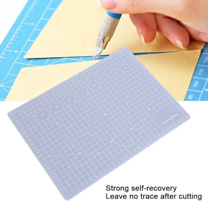 A5 Translucent Cutting Board – Self-Healing Craft Mat for Quilting, Rubber Stamp & Model Making, Non-Slip Non-Reflective Surface(M) - size: 11.8"L x 8.7"W