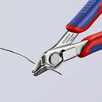 KNIPEX - 78 13 125 Tools - Electronics Super-Knips, INOX Steel, Multi-Component (7813125), 5-Inch with Lead Catcher - size: 5-Inch, style: Knips + Lead Catcher