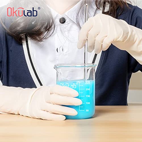 Glass Beaker, Graduated 3.3 Borosilicate Glass Beaker Set, 12pcs of 200ml Low Form Beakersfor Lab, Classroom, Craft, Kitchen,BKLG200A12 - style: Vol.200ml, Case of 12