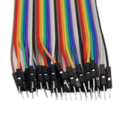 Multicolored Breadboard Jumper Wire Dupont Kit for Arduino, Raspberry Pi (120 Wires - 10CM - 4INCH)