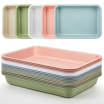 Mifoci Plastic Art Trays Stackable Organizer, 14.3 x 10.4 x 2 Inch - size: 14.3 x 10.4 x 2 Inch