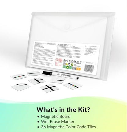 Ozobot Color Code Magnets Base Kit, Interactive Coding Learning Tool for Kids Ages 5+, Enhances Logic & Problem Solving Skills, Classroom Education, 36 Tiles, Evo Required Not Included - style: Color Code Magnets - Base Kit (36 Tiles)