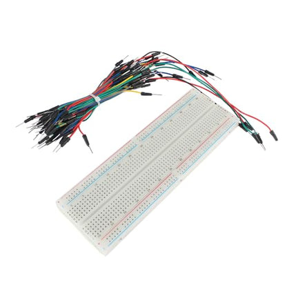Solderless Breadboard 1Pcs 830 Tie Points - 400 Tie Point - 65 Pcs Flexible Breadboard Jumper Wires - color: 1Pcs-830-400TieBreadboard-JumperWire65pcs