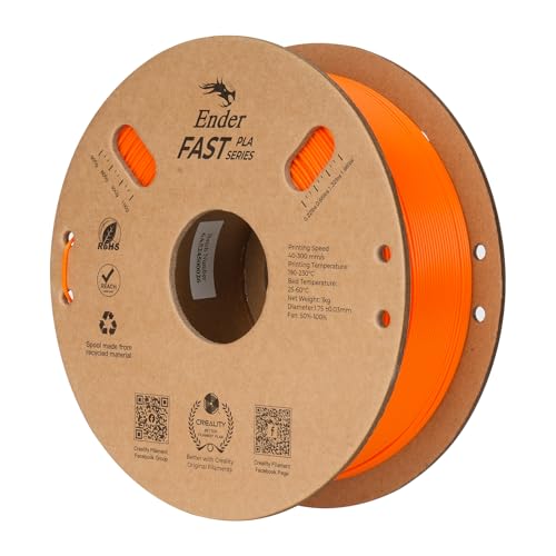 Creality Rapid PLA 3D Printer Filament, Orange, 1‑Pack, 1KG Total - color: Orange