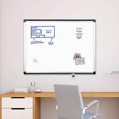 U Brands Dry Erase Board for Wall, Magnetic White Board, 48" x 36" - size: 48"W x 36"H