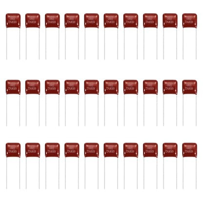 MECCANIXITY 30 Pcs Metallized Polypropylene Film Capacitors 224J 0.22UF - size: 224J 0.22UF