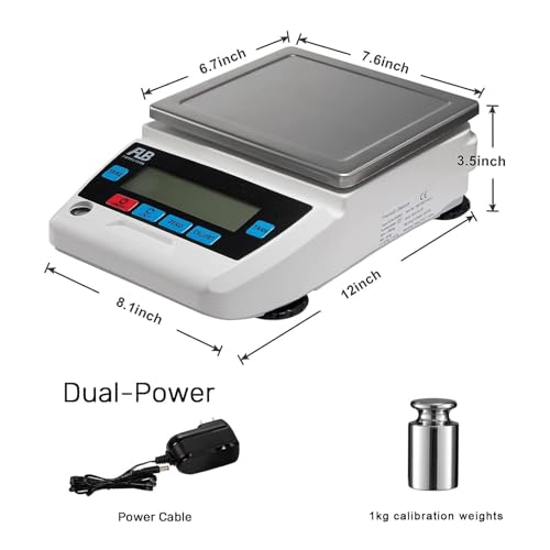FLB Lab Scale Digital Precision Balance with DWT Unit 3000g x 0.01g - size: 3000gx0.01 (BATTERY NOT INCLUDED)