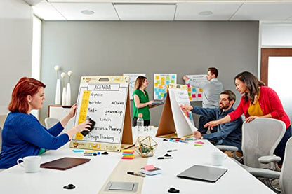 Post-it Super Sticky Portable Tabletop Easel Pad w/Dry Erase Panel, Great for Virtual Teachers and Students, 20x23 Inches, 20 Sheets/Pad, 2 Pads, Built-in Stand (563DE VAD 2PK), White