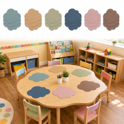 Cinrobiye 24 Pcs Dry Erase Stickers for Classroom Tables, Reusable Writable Decals with 2 Scrapers, Waterproof Dry Erase Spots for Desks, Whiteboards, Walls, Teacher Classroom School Supplies - color: Boho