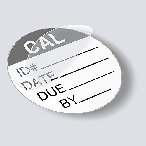 SmartSign Self Laminaing Calibration Labels | 0.5" x 0.5" Polyester with Clear Flap, Pack of 175, Made in USA - color: Black on White Self Laminating Labels